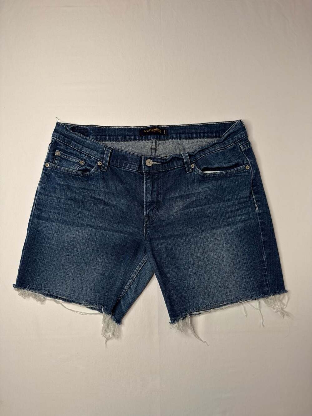 Levi's Too Superlow 524 Denim Cut-Off Jean Shorts Size 15M